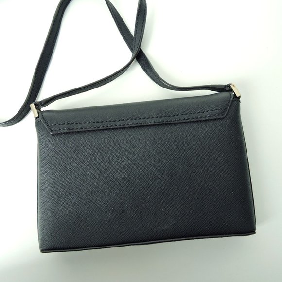 Kate Spade Black Saffiano Leather Cross body Shoulder Bag purse Clutch Sally - Picture 3 of 10